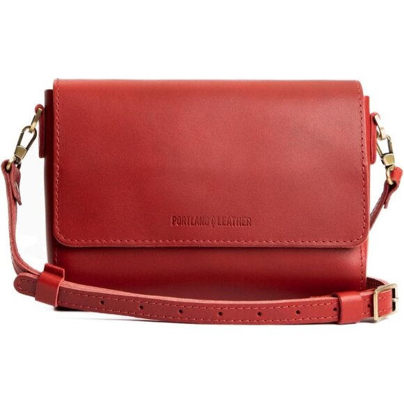 ⚡Portland Leather Women Ruby Handmade Finest Goods Metro Crossbody Bag - Picture 1 of 5